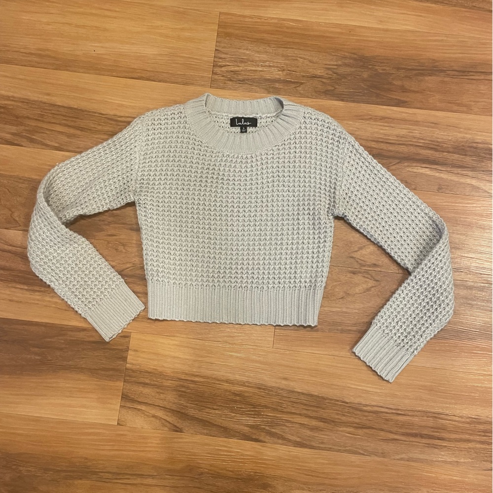 Light grey crop sweater
